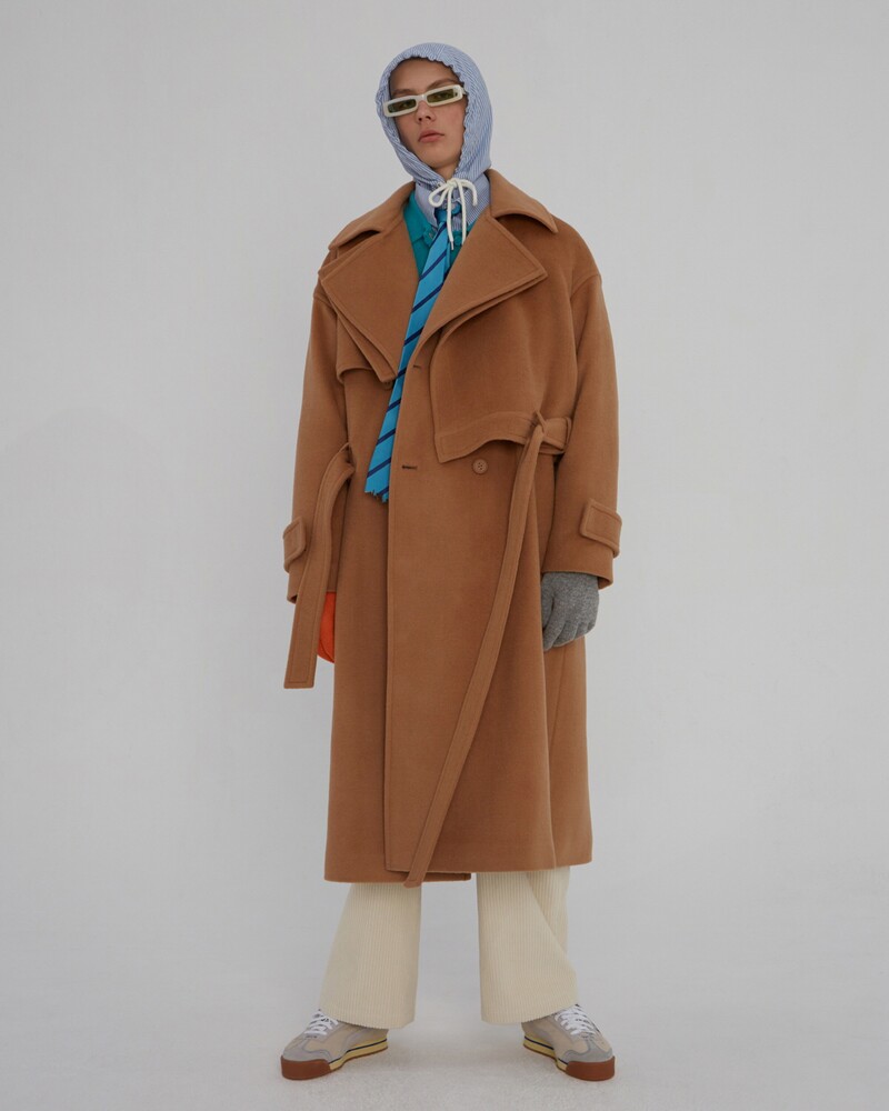 ADER ERROR아더에러]Robe wool trench coat Beige